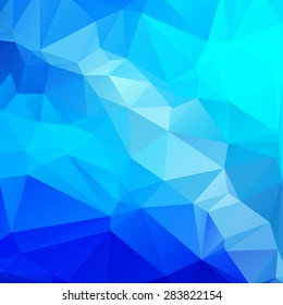 Deep blue like deep ocean color abstract geometric rumpled triangular low poly style vector illustration graphic background