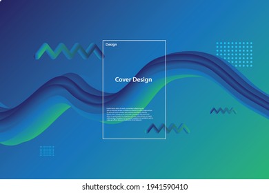 Fondo líquido azul moderno. Ilustración vectorial. EPS 10