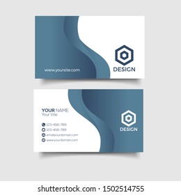 Deep blue new business card design 