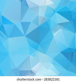Deep blue ocean  abstract geometric rumpled triangular low poly style vector illustration graphic background