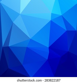 Deep blue ocean abstract geometric rumpled triangular low poly style vector illustration graphic background
