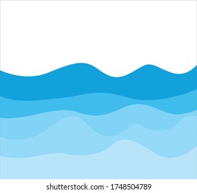 plantilla de fondo del tema de la ola de agua azul profundo del océano