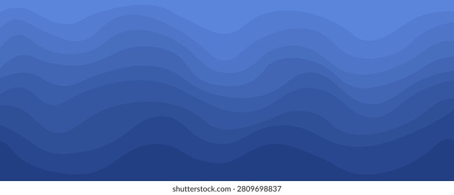 Deep blue ocean water waves abstract background, dramatic marine texture with grain noise