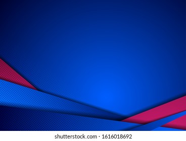 Deep blue and purple stripes abstract corporate background. Vector modern art design