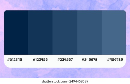 Deep Blue Sea Five-Color Palette Inspiration, Vector illustration for your graphic design