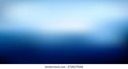 Fundo de gradiente azul profundo do mar. Abstrato azul escuro papel de parede subaquático. Fundo de mar embaçado para modelo, apresentação, banner, brochura, cartaz. Projeto de conceito de águas profundas ou céu noturno. Vetor