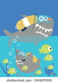 deep blue sea marine graphic