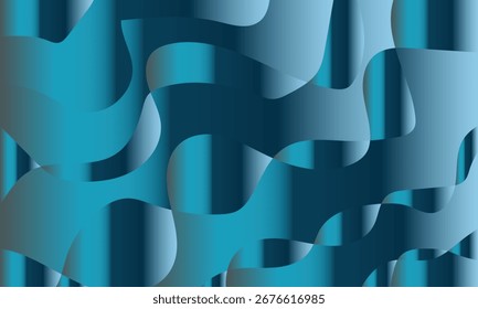 Fundo azul profundo e azul escuro Abstract Formas de Fluidos Orgânicos Ilustração de fundo