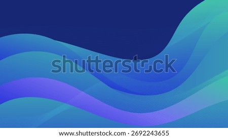 Deep Blue and Teal Layered Wave Background