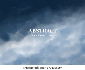 Deep blue watercolor abstract background.