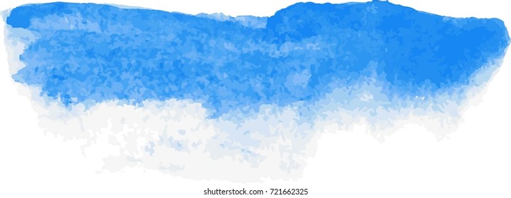 Deep Blue Watercolor Stroke Vector