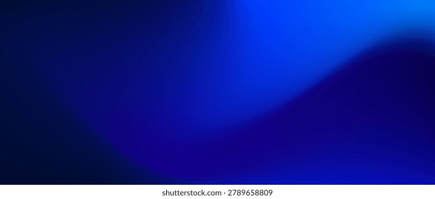 Deep blue wave gradient background. Dark underwater backdrop. Blurry ocean for template, presentation, banner, brochure, poster. Deep sea water or night sky concept. Vector navy under surface swirl