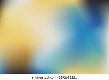 Deep blue, yellow, light gray and black vector blurred colorful template. Verdant mockup. Fourcolor blur design. Wallpaper for screen, banner, flyer, fons, cards