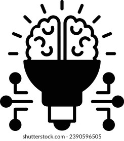 concepto de estimulación cerebral profunda, cibercinética Estimulación nerviosa Vagus diseño de iconos vectoriales, modelado predictivo o símbolo de control adaptativo inteligencia artificial signo de circuito neuronal ilustración de material