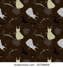 Deep brown seamless with dress
