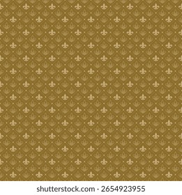 Deep burnished gold fleur de lis pattern