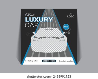 Deep Car Social Media Post Design, Car Instagram Post Banner Vector Design.