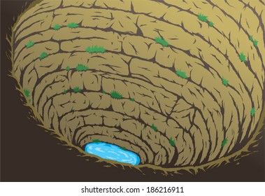 Deep cave