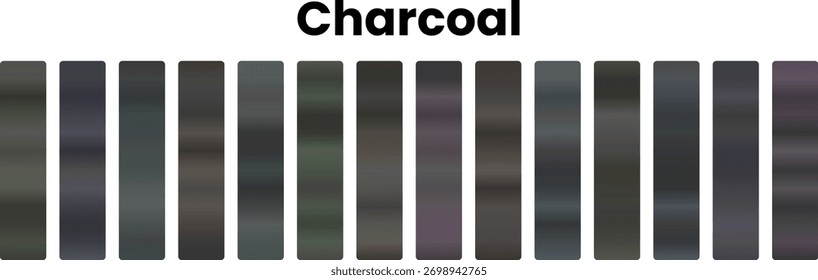 Gradientes de carvão profundo, tons de cinza escuro, tons dramáticos arrojados, perfeito para projetos intensos, arte forte, visuais poderosos, projetos elegantes, paletas de cores ricas, planos de fundo marcantes.