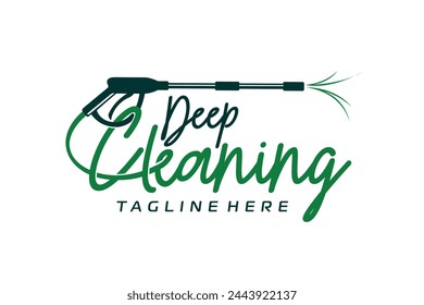 Deep Cleaning Schriftzug Logo, Deep Clean Logo	