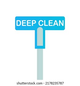 Deep Cleaning, Mop. Vector Illustration