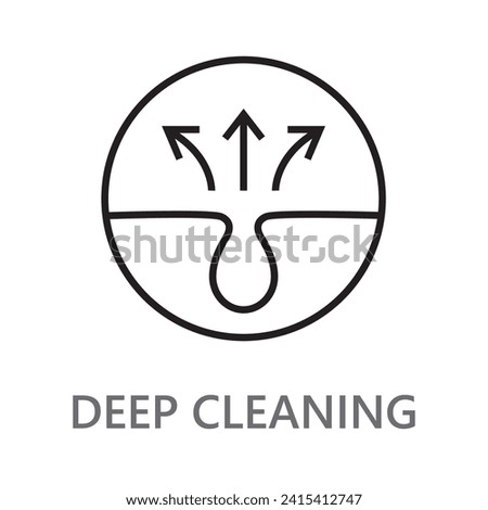 
deep cleaning. skin care icon. cleaning and cleansing line icon vector illustration.