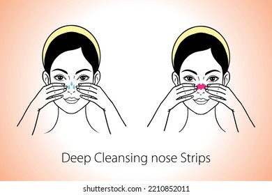 deep cleansing nose strips How to use? different spa beauty treatments in olive clothes