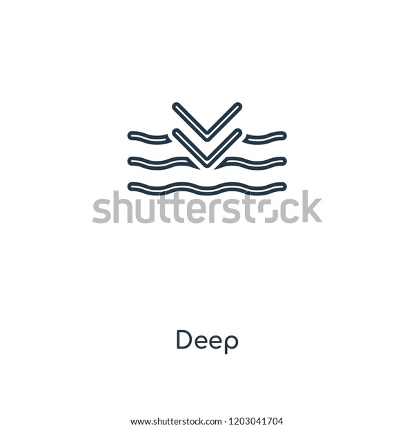 Deep Concept Line Icon Linear Deep Stock Vector (Royalty Free ...