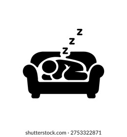 Deep Couch Nap Slumber Icon Isolated On White Background
