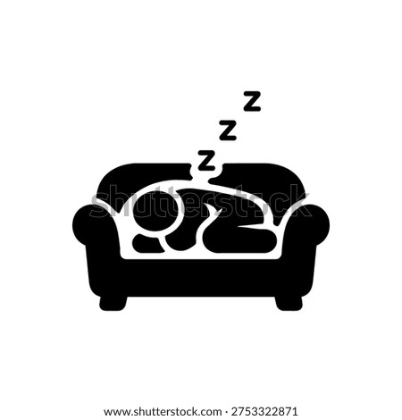 Deep Couch Nap Slumber Icon Isolated On White Background