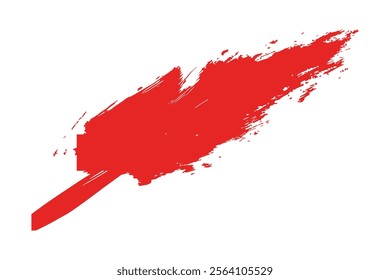 Deep crimson paint stroke on white background