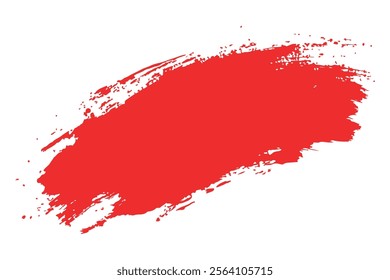 Deep crimson paint stroke on white background