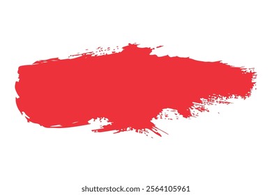 Deep crimson paint stroke on white background