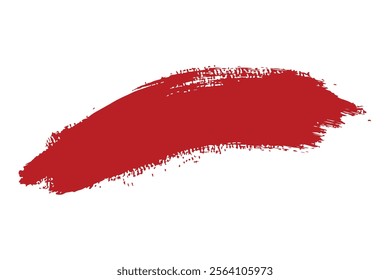 Deep crimson paint stroke on white background