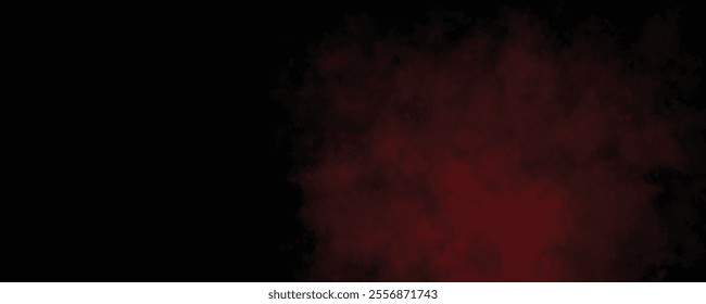 Deep Crimson Smoke and Mist Rising Against a Dark Shadowy Background for Bold Artistic Designs
