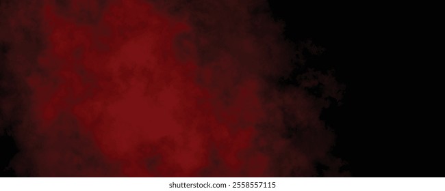 Deep Crimson Smoke and Mist Rising Against a Dark Shadowy Background for Bold Artistic Designs
