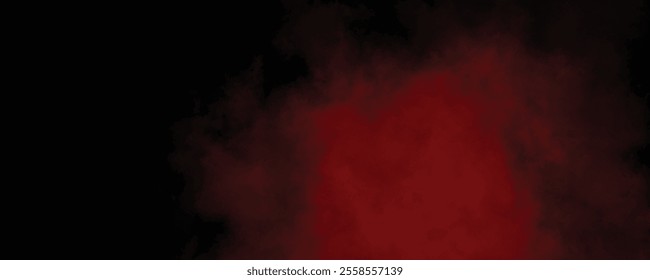 Deep Crimson Smoke and Mist Rising Against a Dark Shadowy Background for Bold Artistic Designs
