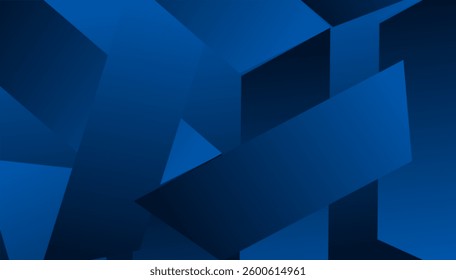Deep dark blue geometric background featuring sharp shapes and modern design elements. This sleek and stylish composition is perfect for branding, digital artwork, and web design. 