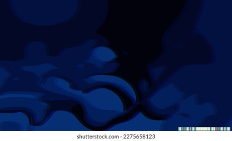 Deep Dark Blue Oil Bubble Flowing Art, Texture Background