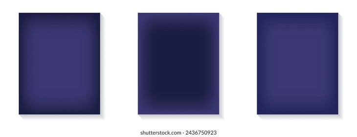 Deep Dark Blue and Purple Gradient Set Background