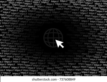 Deep / Dark web. Deepnet and darkweb is hidden and invisible in the hole of internet. Secret and private data and informations on the site with low accessibility and visibility