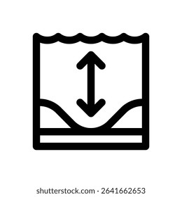 Deep diving. Editable stroke vector icon.