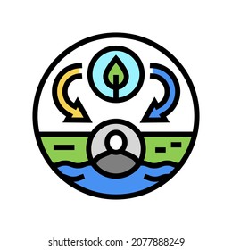 deep ecology color icon vector. deep ecology sign. isolated symbol illustration