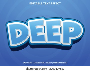 deep editable text effect template use for business logo and brand