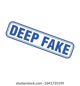 Deep Fake Letter Rubber Stamp Vector Design Template