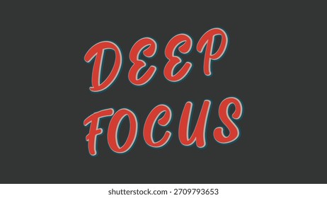 Diseño de tipografía de enfoque profundo con Colores retro y letras en negrita