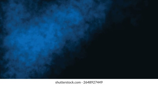 Fundo de névoa profunda com tons de gradiente azul escuro

