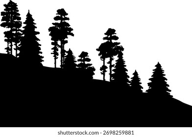 Deep Forest Folding Papercut black and white