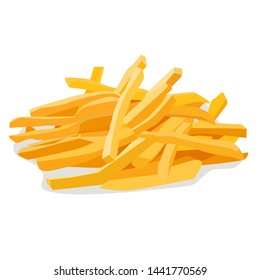 Deep fried potatoes appetizing vector illustration