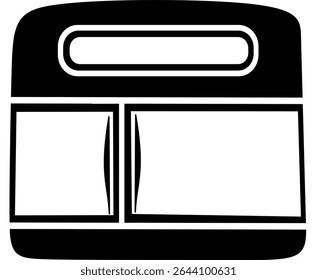Ícone de fritadeira em preto - Símbolo de design plano para aparelhos de cozinha, culinária e fast food